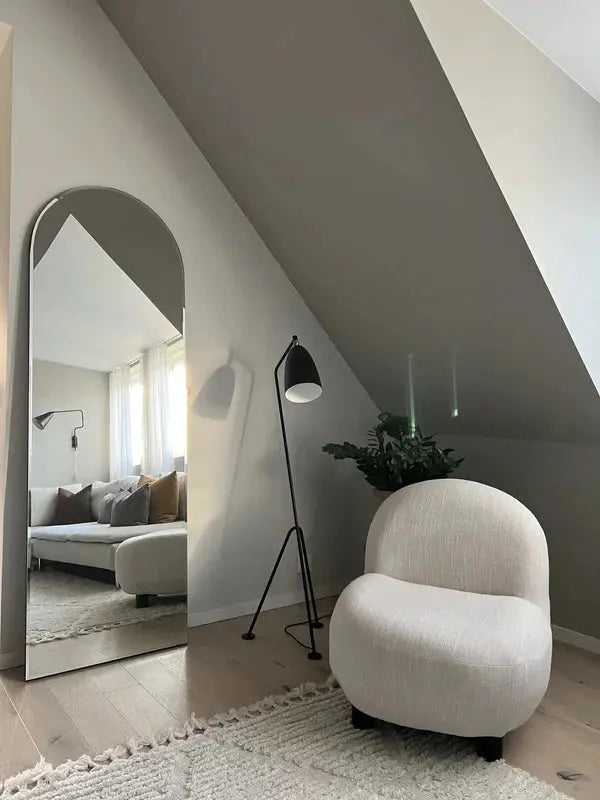 Arched Wall Mirror Arko No. 3 - Vintage Iron Frame Full Length Mirror - 180 x 60 cm Spiegel Weltt