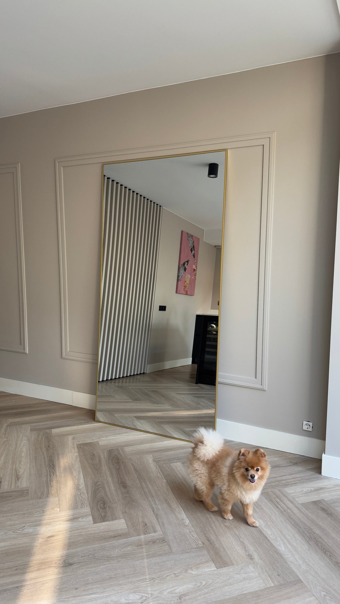 Aura Gold Loft Mirror | 200cm x 100cm - Industrial Chic Design Mirrorum