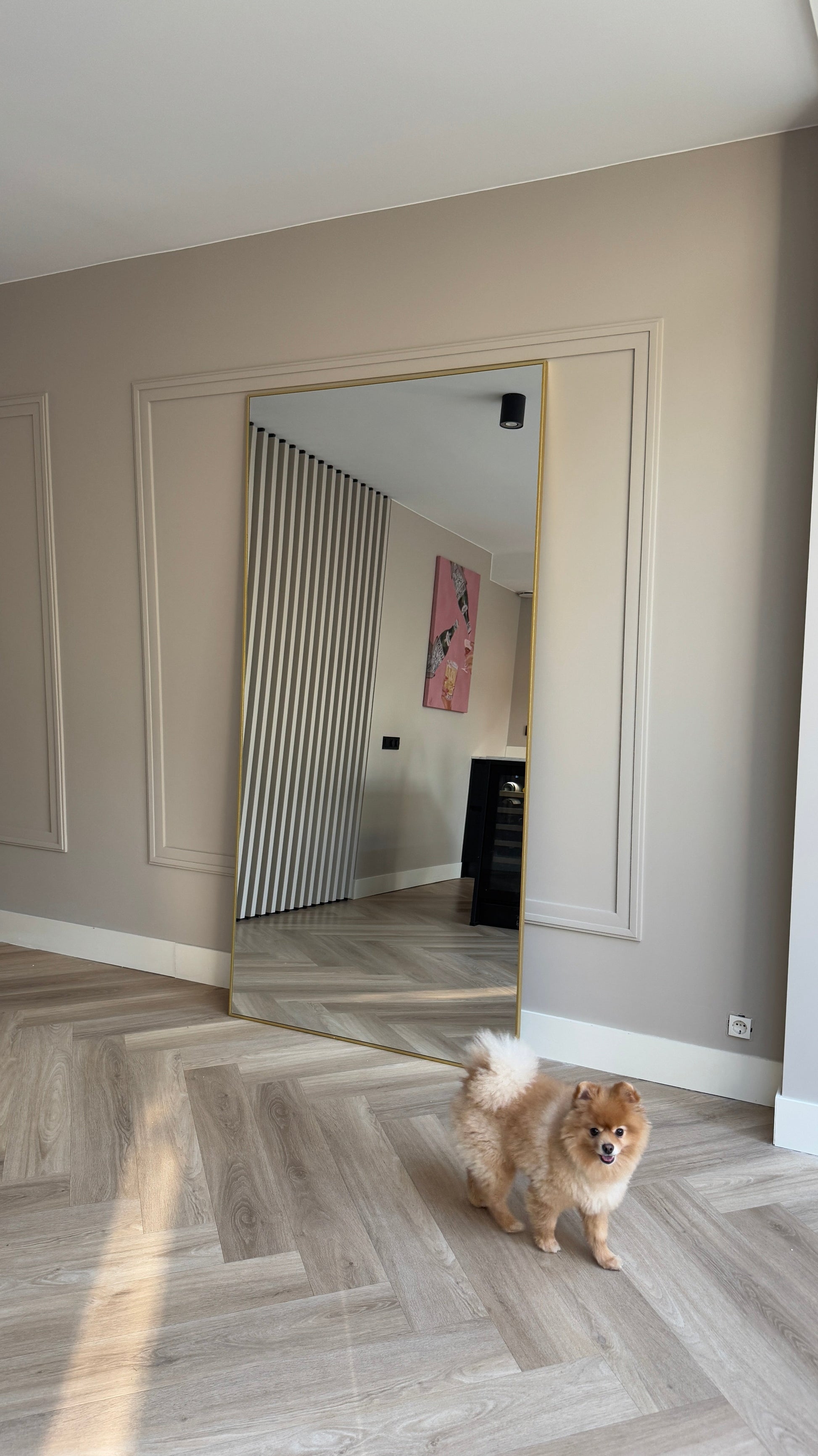 Aura Gold Loft Mirror | 200cm x 100cm - Industrial Chic Design Mirrorum