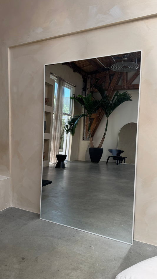 Aura Giant Mirror - Sleek Minimalist Design - 200 cm x 120 cm White Mirrorum