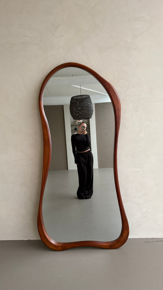 Mira Walnut Organic Wood Floor Mirror – 200 x 100 cm Mirrorum