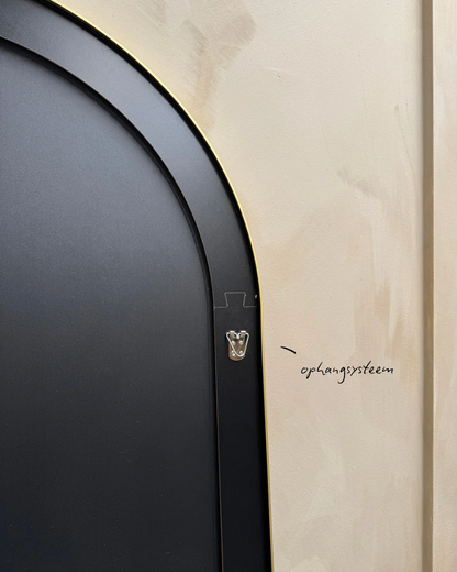 Moon Loft Wall Mirror - Minimalist Industrial Style - 200cm x 100cm Black Mirrorum